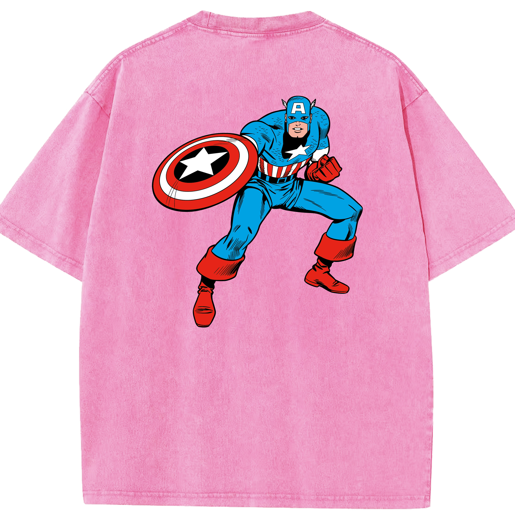 （画像用） アベンジャーズ The Avengers 綿100% ヴィンテージ風 半袖Tシャツ（背面プリント）